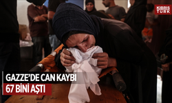 İsrail'in Gazze'ye saldırılarında can kaybı son 24 saatte 10 artarak 67 bin 183'e çıktı