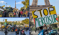Fransa’da AB-MERCOSUR anlaşmasına karşı çıkan çiftçiler eylemde
