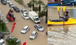 İzmir'den sonra şimdide o şehir: Evleri su bastı, yollar göle döndü, sokaklarda kano ve leğenle gezildi