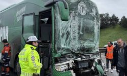 Konyaspor otobüsü İstanbul'da kaza yaptı: Otobüs şoförü ve 2 futbolcu yaralandı