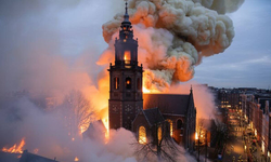 Amsterdam’da Tarihi Kilisede Yangın