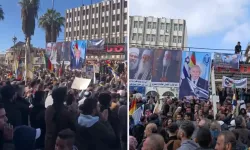 Suriye'de skandal gösteri: İsrail bayrağı ve Netanyahu fotoğraflarıyla sokağa indiler