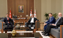 Cumhurbaşkanı Erhürman, USKAİD Genel Başkanı ve beraberindeki heyetle görüştü