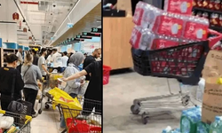 Dubai'de su izdihamı: Savaş korkusuyla rafları boşalttılar