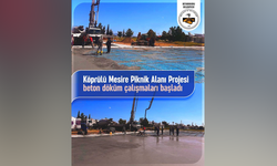 Köprülü Mesire Piknik Alanı’nda Beton Döküm Çalışmaları Başladı