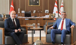 Cumhurbaşkanı Erhürman, Türkiye'nin Lefkoşa Büyükelçisi Ali Murat Başçeri’yi kabul etti