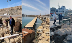 Girne Antik Liman’ın iskelesindeki çalışmalar etap etap sürüyor