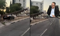 Şenkul: Trafik kazası nedeniyle elektrik direği yola devrildi, zor bir gün bizi bekliyor