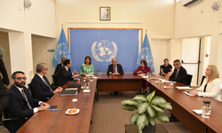 Guterres, Erhürman ve Hristodulidis’in ara bölgede bir araya geldiği üçlü görüşme başladı