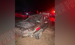 Alkollü sürücü toprak sete çarptı: Hastanede tedavi görüyor