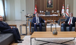 Cumhurbaşkanı Erhürman, Cevdet Yılmaz’ı kabul etti: Ali Murat Başçeri de hazır bulundu