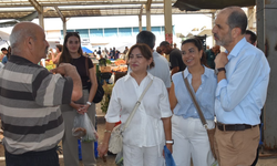 Özersay, Girne Açık Pazarında esnaf ve vatandaşla bir araya geldi