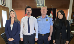 GAZİMAĞUSA POLİS MÜDÜRÜ NİHAT CAN’DAN KAYMAKAM MUSTAFA YAVER’E ZİYARET
