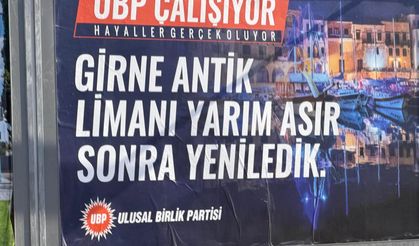 UBP nin Afişlerinde diğer partilerin logo beklentisi