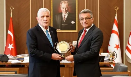 Erhürman, İYİ Parti Genel Başkanı Dervişoğlu ve beraberindeki heyeti kabul etti