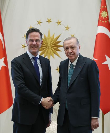 Erdoğan, Rutte ile görüştü