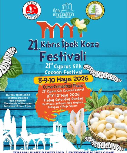 Kıbrıs İpek Koza Festivali cuma günü Bellapais Köy Meydanı’nda başlıyor