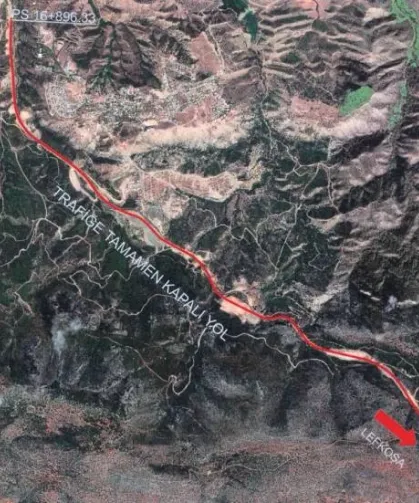 Girne Acapulco kavşağı ile Değirmenlik yol ayrımı, 3 gün trafiğe kapalı