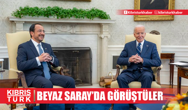 Biden, Hristodulidis ile Beyaz Saray'da görüştü