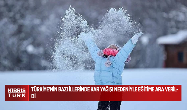 Türkiye'nin bazı illerinde kar yağışı nedeniyle eğitime ara verildi