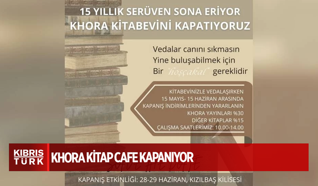 Khora Kitap Cafe kapanıyor