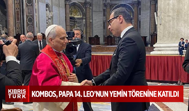 Kombos, Papa 14. Leo’nun yemin törenine katıldı