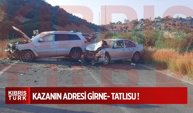 Girne-Tatlısu ana yolunda korkutan kaza: 1’i çocuk 6 yaralı