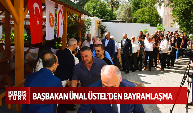 Üstel, UBP Genel Merkezi’nde partililerle bayramlaştı