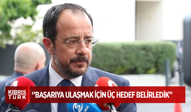 Hristodulidis: Başarıya ulaşmak için üç hedef belirledik, biri yeni görüşmelerin başlamasıydı ve oldu