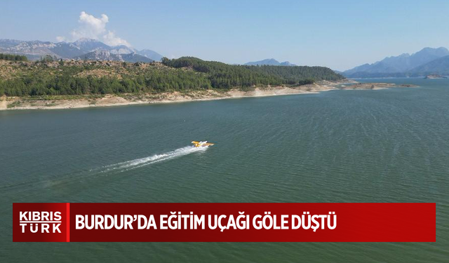 Burdur'da eğitim uçağı göle düştü: Biri Türk diğeri İspanyol iki pilot kurtarıldı