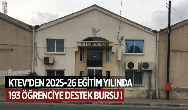 KTEV'den 2025-26 eğitim yılında 193 öğrenciye destek bursu!