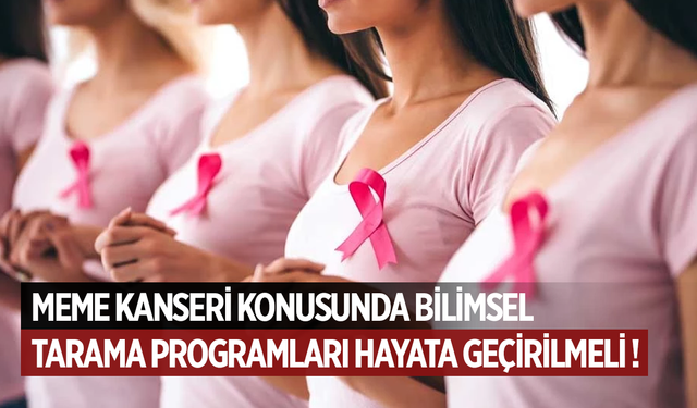 Tabipler Birliği: Meme kanseri konusunda bilimsel tarama programları hayata geçirilmeli !