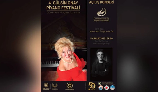 4. Gülsin Onay Piyano Festivali KPKD ve DAÜ iş birliğiyle Gazimağusa’da gerçekleşiyor