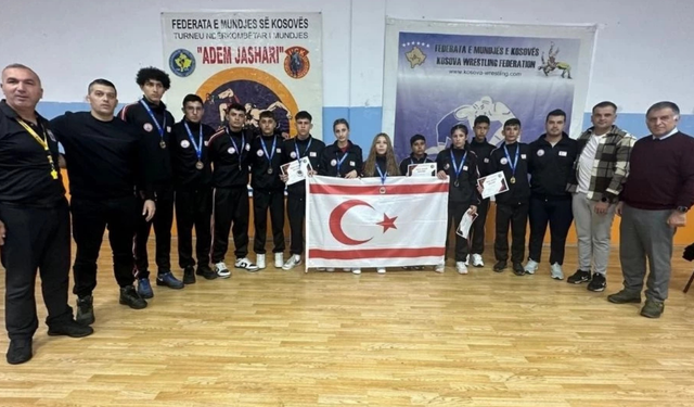 KKTC güreşinde tarihi başarı: Kosova'dan 11 sporcu ile 11 madalya