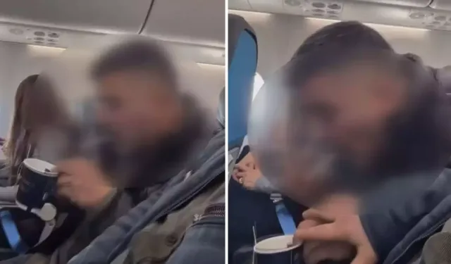 Ünlü sosyal medya fenomeni uçakta sigara içip bir de kameraya aldı