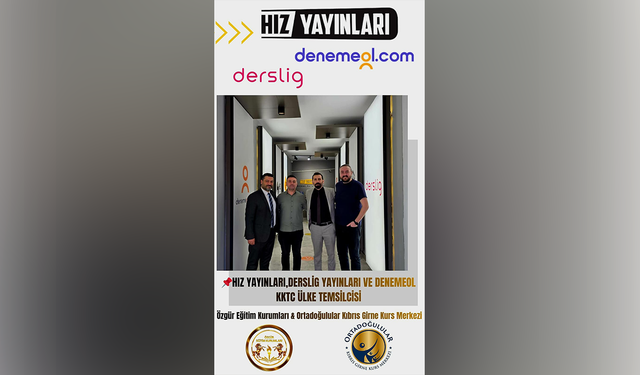 ÖZGÜR EĞİTİM & ORTADOĞULULAR GİRNE KURS MERKEZİ, HIZ YAYINLARI’NIN KKTC TEMSİLCİSİ OLDU