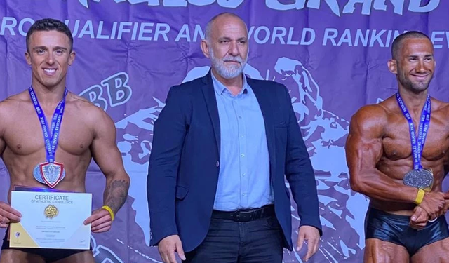Vücut geliştirme sporcuları Makedonya’da başarılı sonuçlar aldı