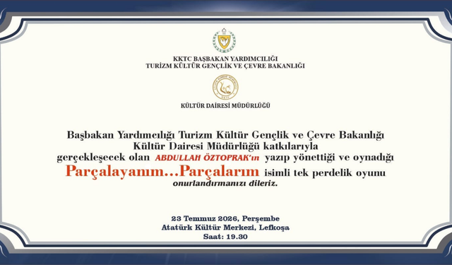 Öztoprak’ın Oyunu 23 Temmuz’da AKM’de