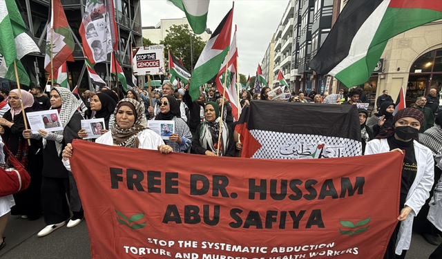 Berlin'de Filistin’e destek gösterisi yapıldı