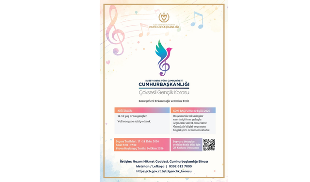 Cumhurbaşkanlığı Çoksesli Çocuk ve Gençlik Koroları için seçmeler başlıyor