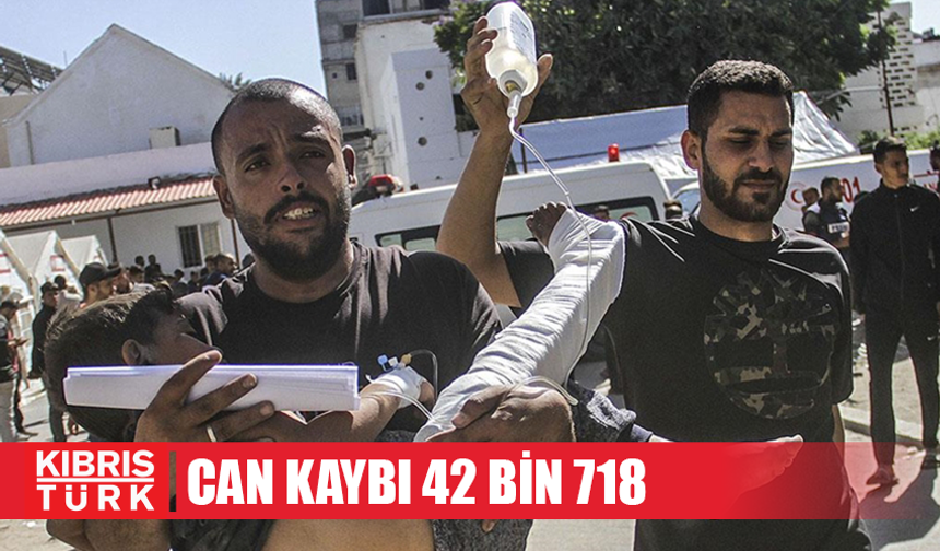 İsrail'in 382 gündür saldırılarını sürdürdüğü Gazze'de can kaybı 42 bin 718'e çıktı