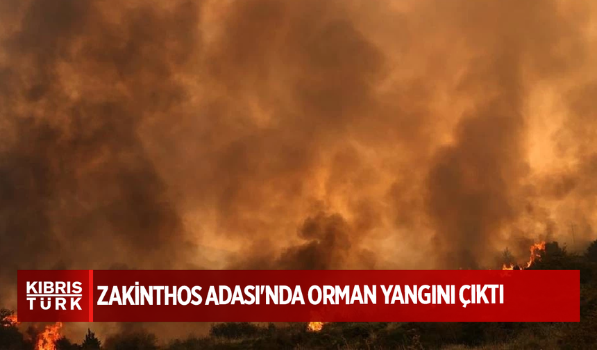Yunanistan'ın Zakinthos Adası'nda orman yangını çıktı