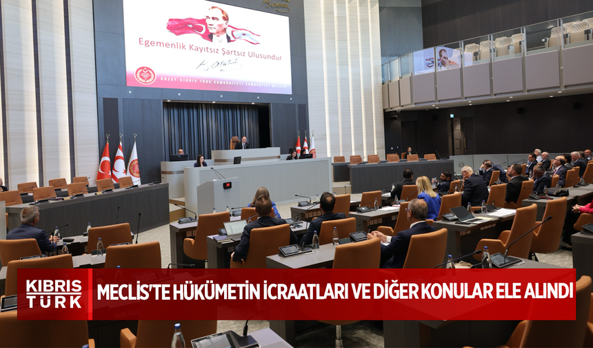 Meclis'te hükümetin icraatları ve diğer konular ele alındı