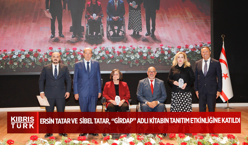 Cumhurbaşkanı Ersin Tatar ve eşi Sibel Tatar, “Girdap” adlı kitabın tanıtım etkinliğine katıldı