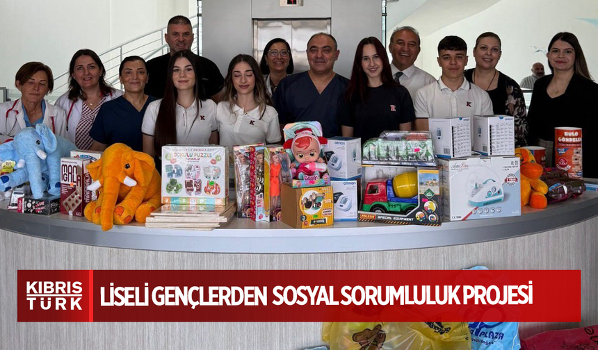 Liseli gençlerden Onkoloji’de tedavi gören çocuklar yararına sosyal sorumluluk projesi