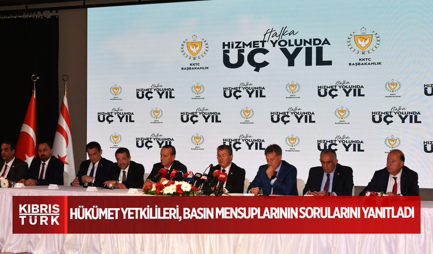 Halka Hizmet Yolunda Üç Yıl Toplantısı... Hükümet yetkilileri, basın mensuplarının sorularını yanıtladı
