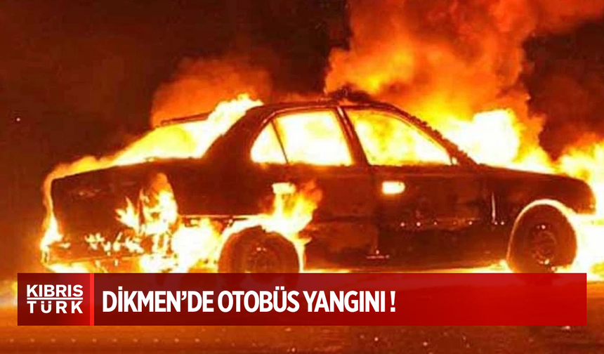 Dikmen’de tur otobüsü yandı