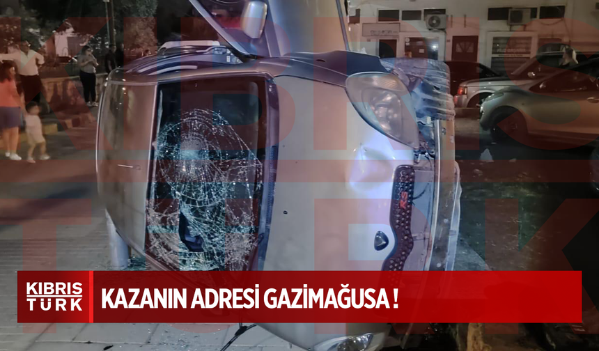 GAZİMAĞUSA'DA TRAFİK KAZASI