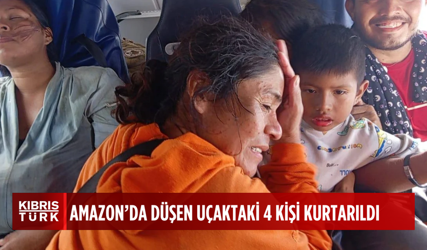 Amazon'da bataklığa düşen uçaktaki 1'i çocuk 4 kişi kurtarıldı