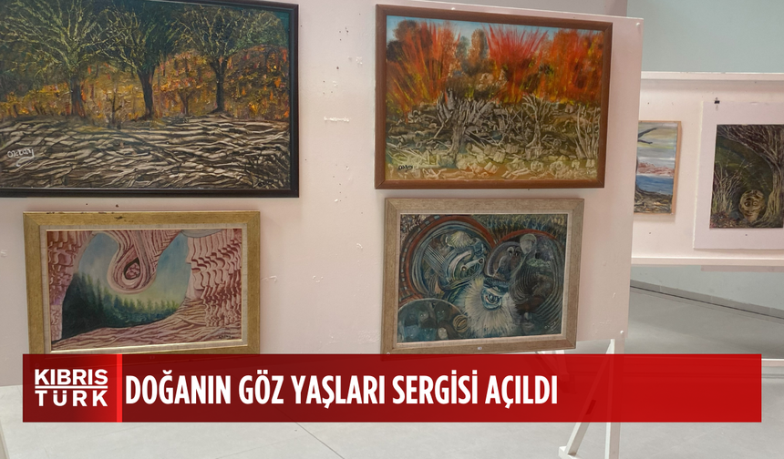 Oktay Öksüzoğlu’nun “Doğanın Göz Yaşları” sergisi Ercan Havalimanı’nda açıldı